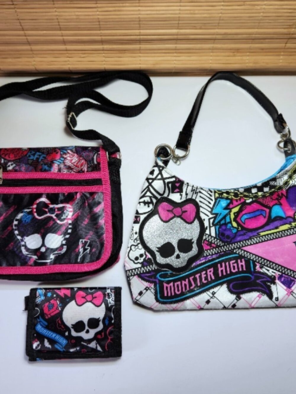 Monster High Bag Lot 2013 Mattel Crossbody Purse Shoulder Handbag Wallet G1 Set